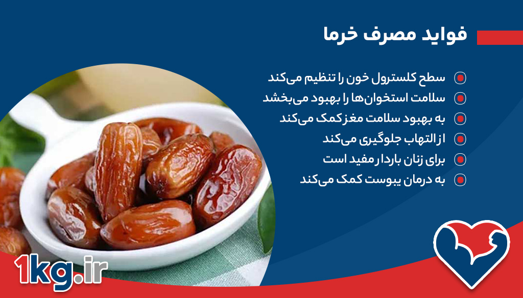 آشنایی با فواید مصرف خرما برای لاغری
