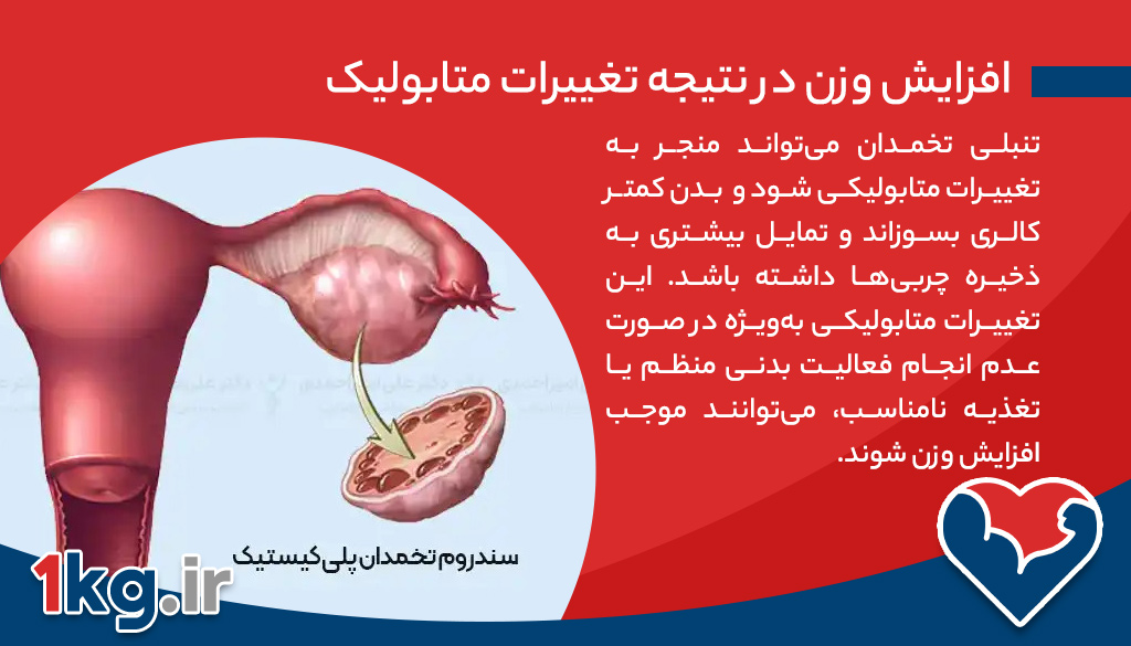 آیا تنبلی تخمدان باعث افزایش وزن می شود؟