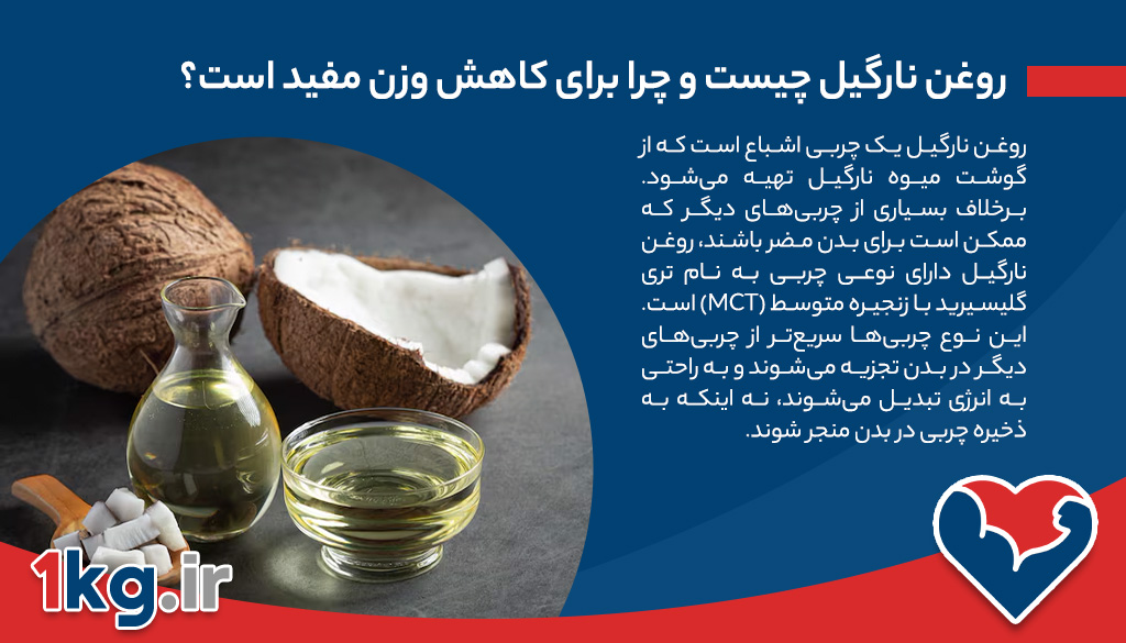 فواید کاهش وزن با استفاده از روغن نارگیل