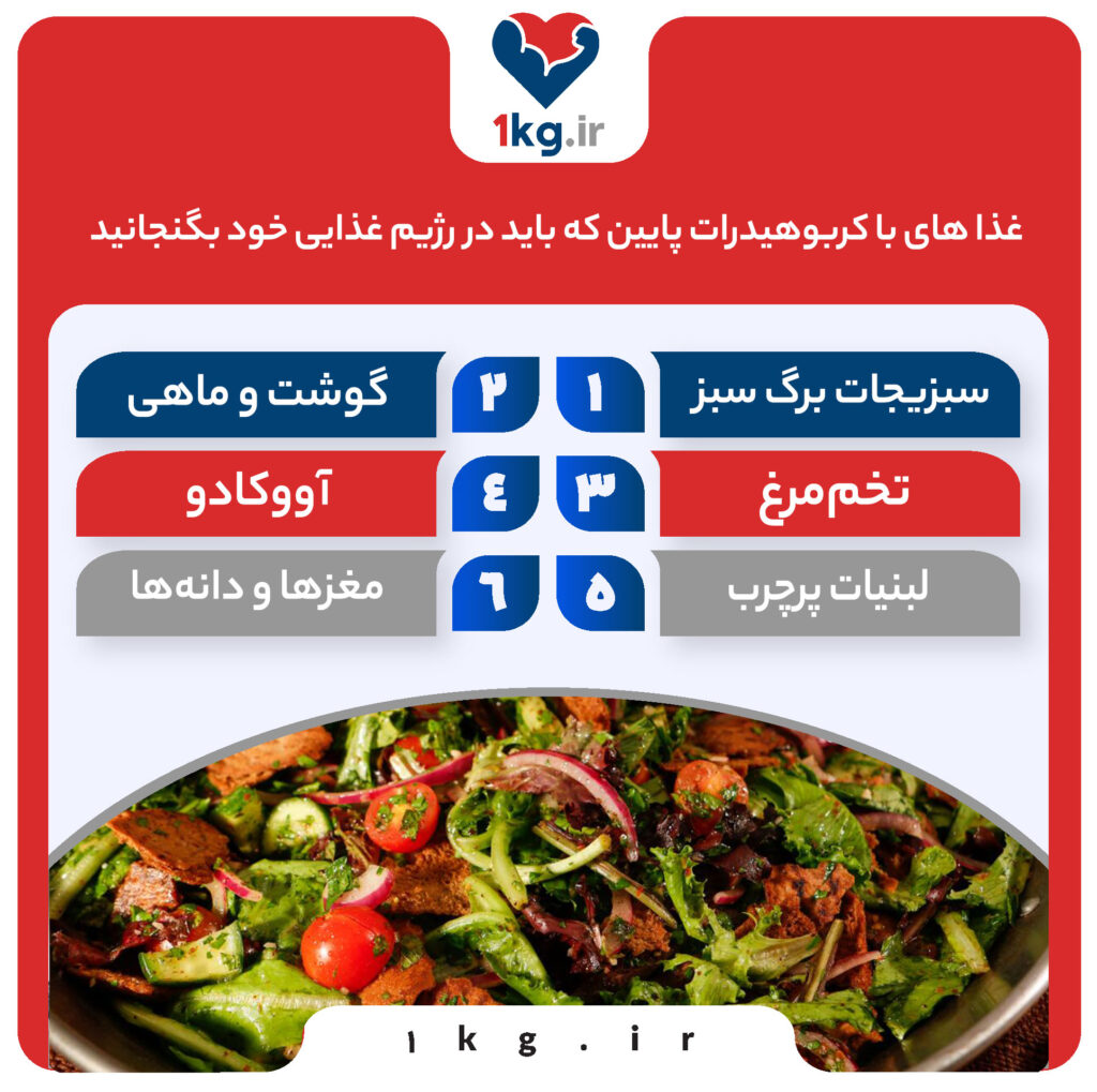 غذا های با کربوهیدرات پایین، در مسیر لاغری باشید