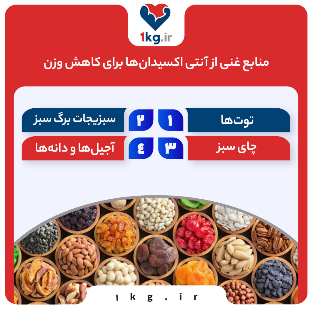 کاهش وزن با مصرف آنتی اکسیدان ها، راهی برای تجربه سلامتی