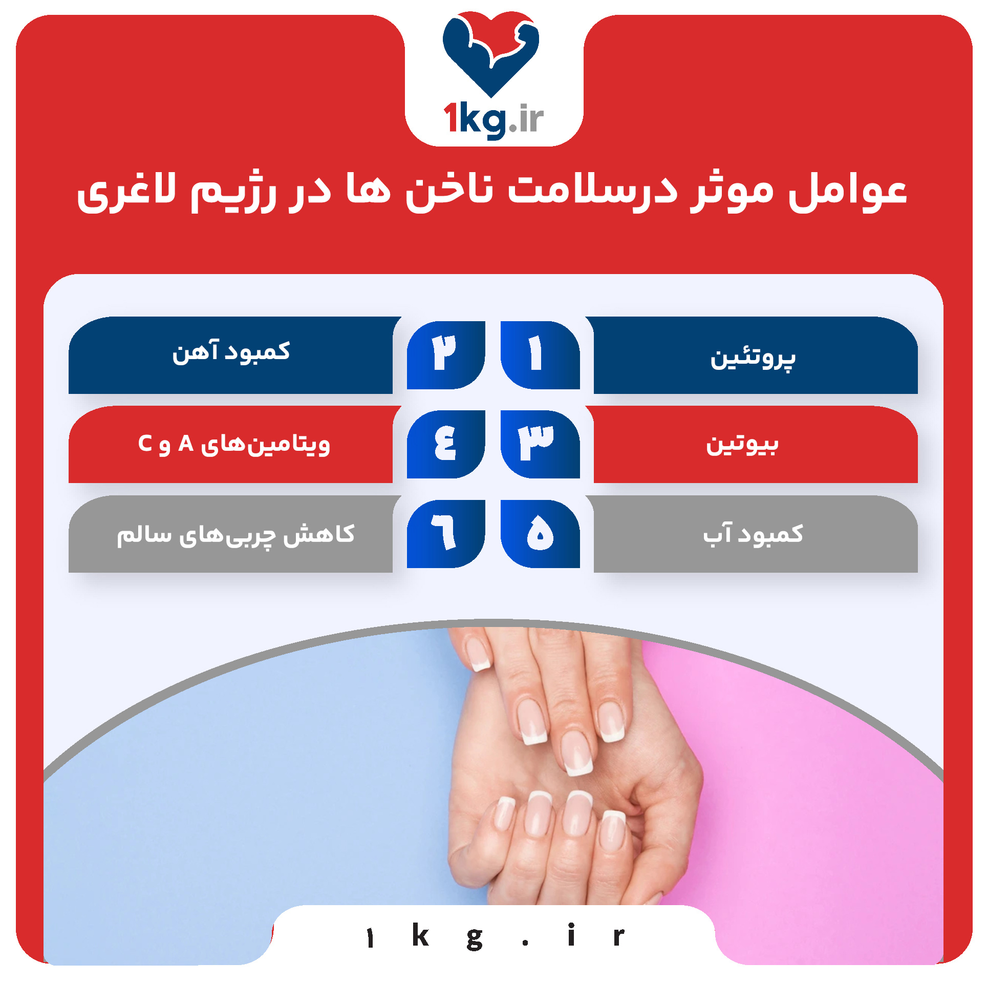 سلامت ناخن ها در رژیم لاغری