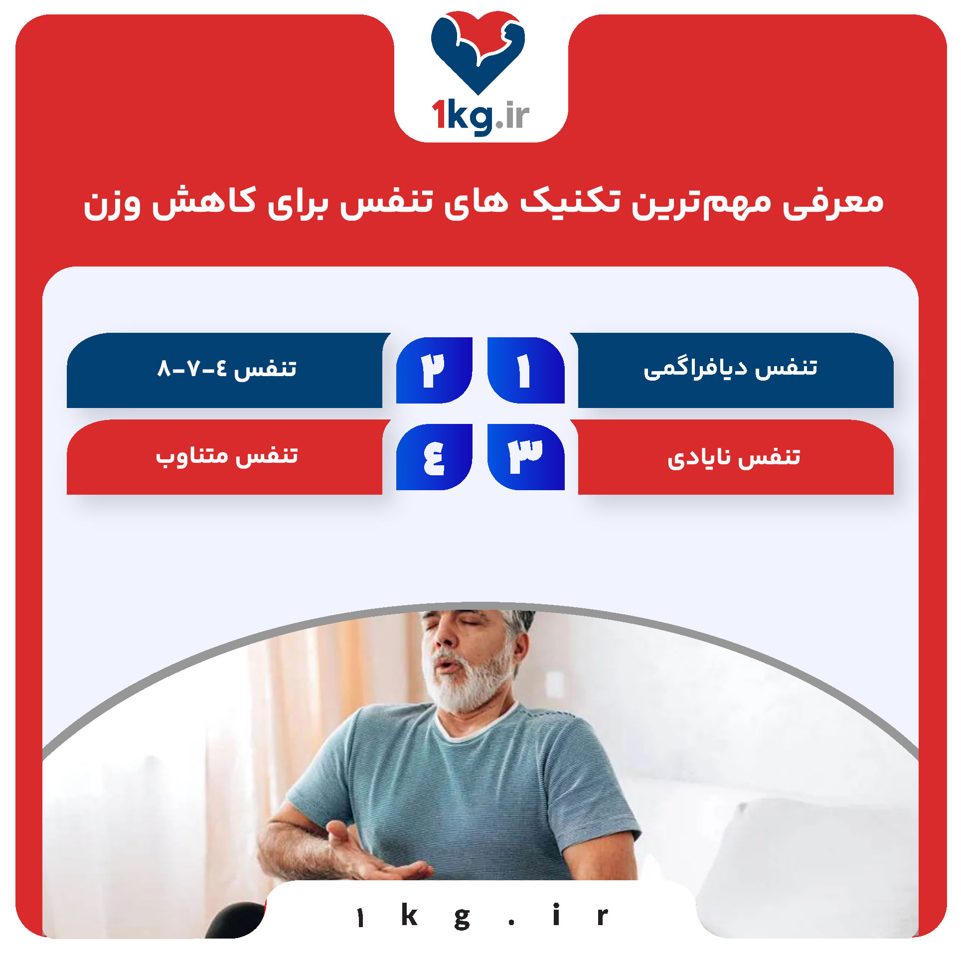 معرفی مهم‌ترین تکنیک های تنفس برای کاهش وزن