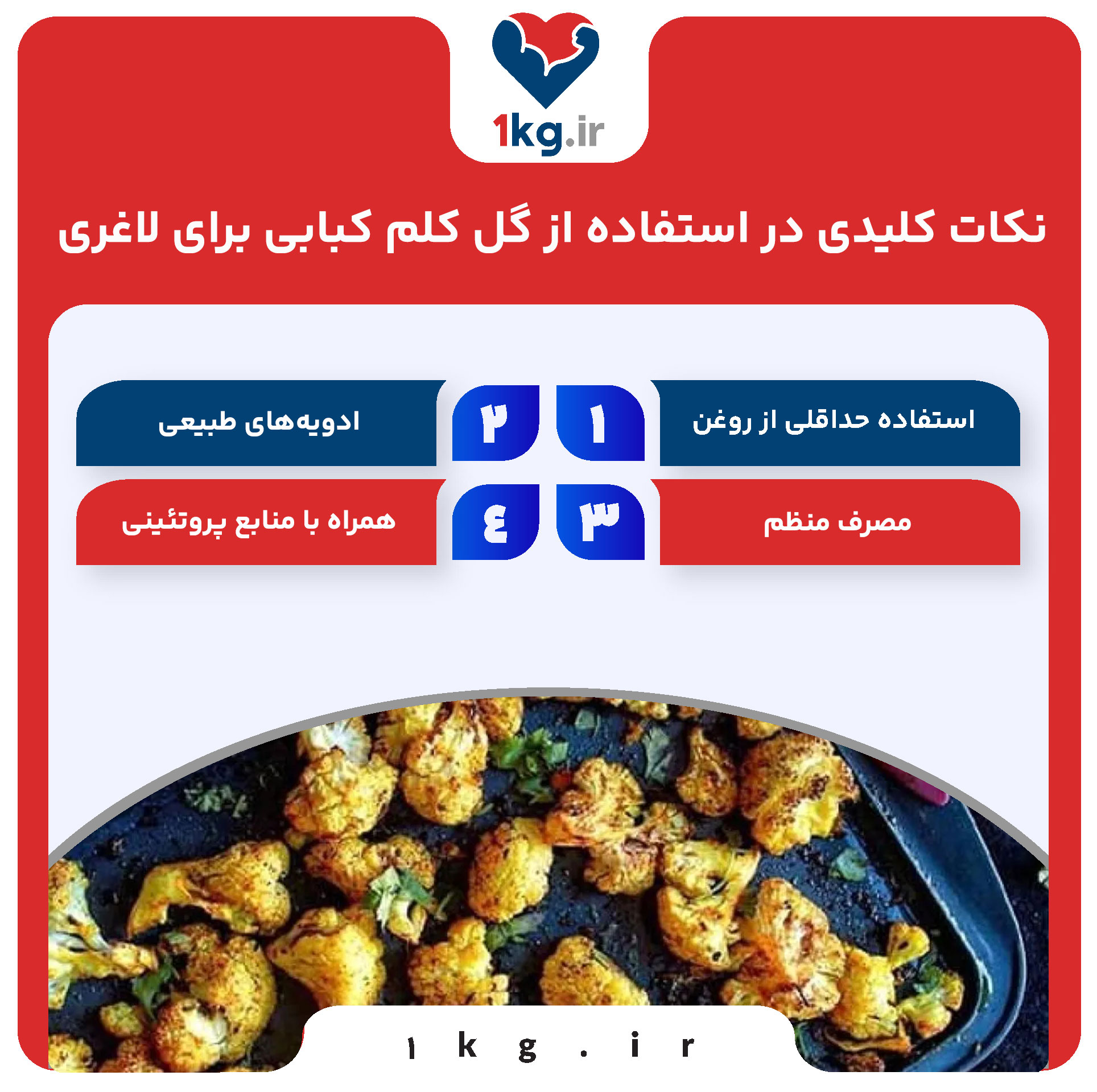 گل کلم کبابی برای لاغری: راهکاری سالم و خوشمزه برای کاهش وزن 28 نکات کلیدی در استفاده از گل کلم کبابی برای لاغری