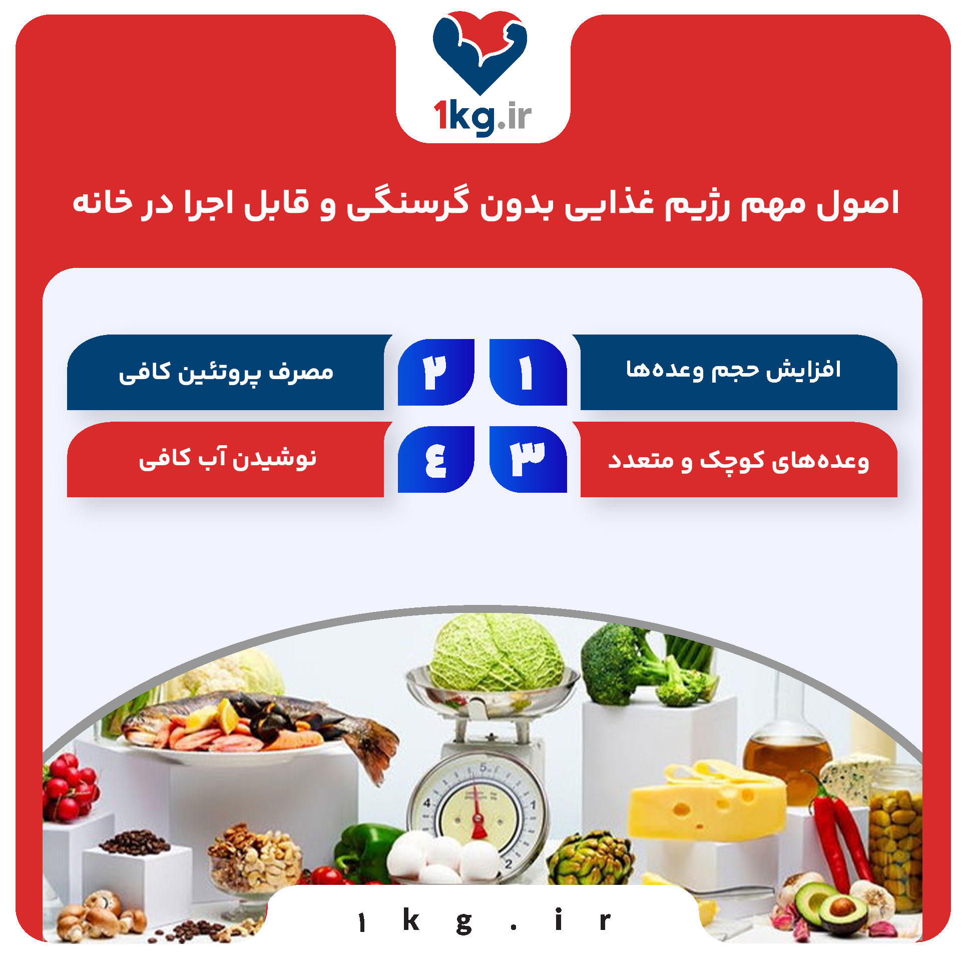 اصول مهم رژیم غذایی بدون گرسنگی و قابل اجرا در خانه