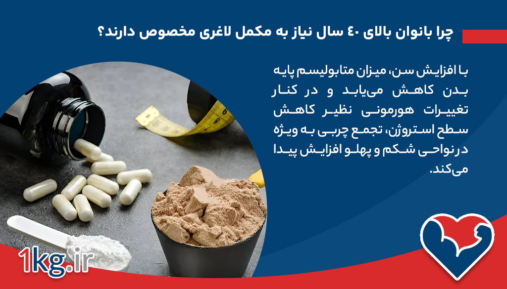 مکمل لاغری مخصوص بانوان بالای ۴۰ سال+10مکمل کارآمد 26 چرا بانوان بالای ۴۰ سال نیاز به مکمل لاغری مخصوص دارند؟