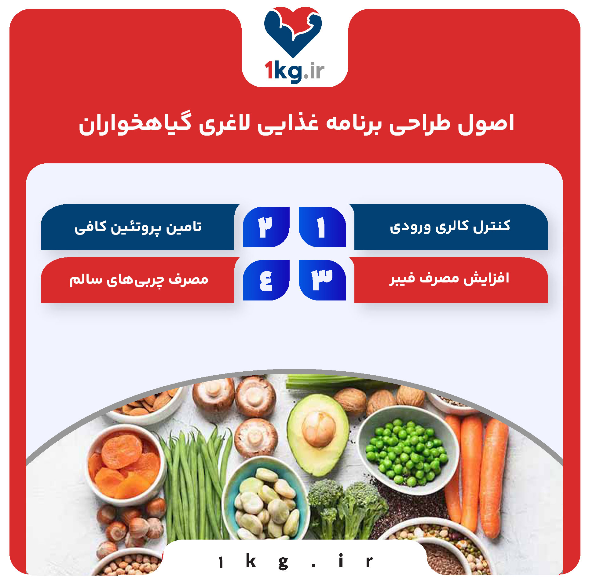 اصول طراحی برنامه غذایی لاغری گیاهخواران