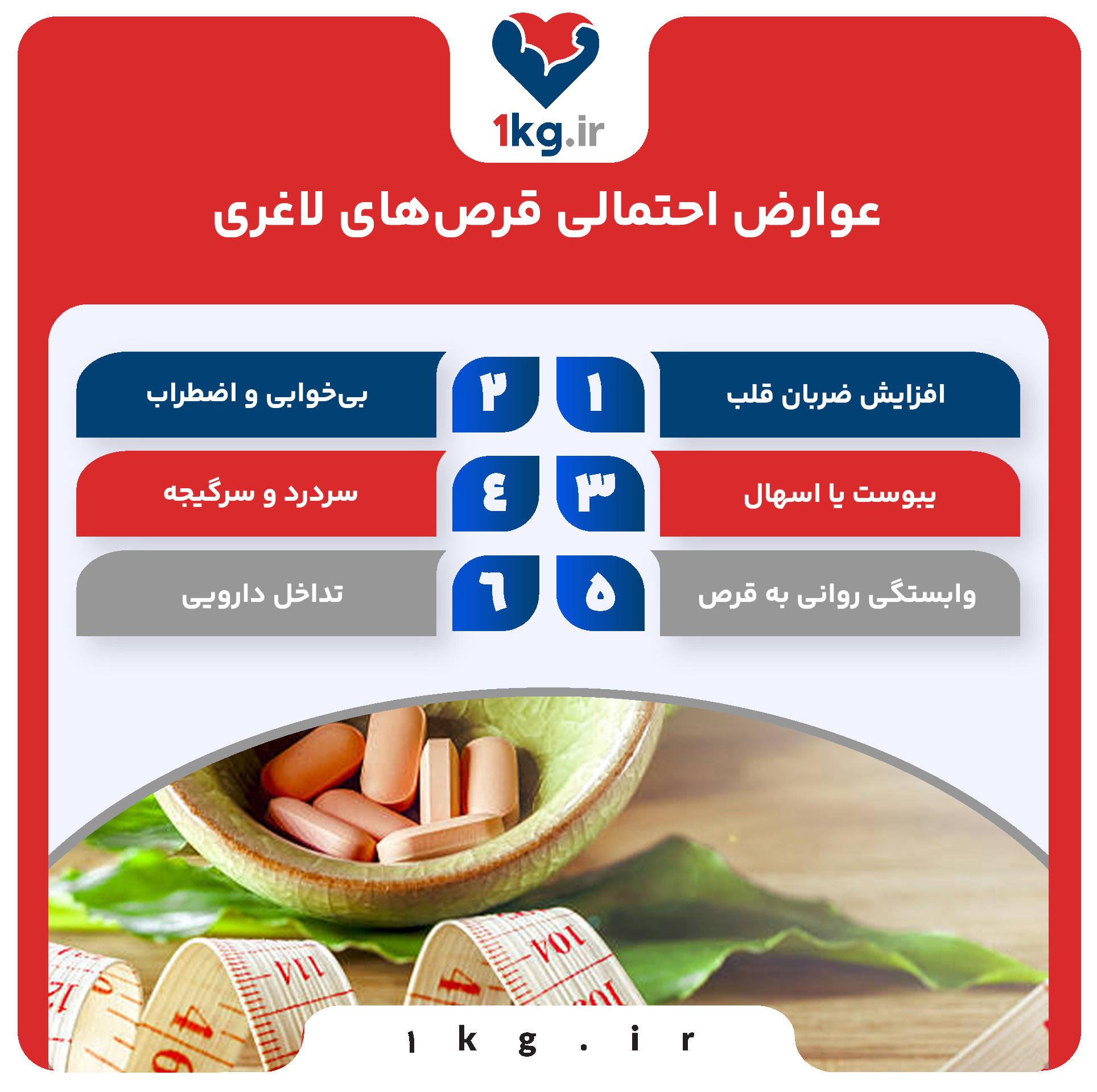 عوارض احتمالی قرص‌های لاغری