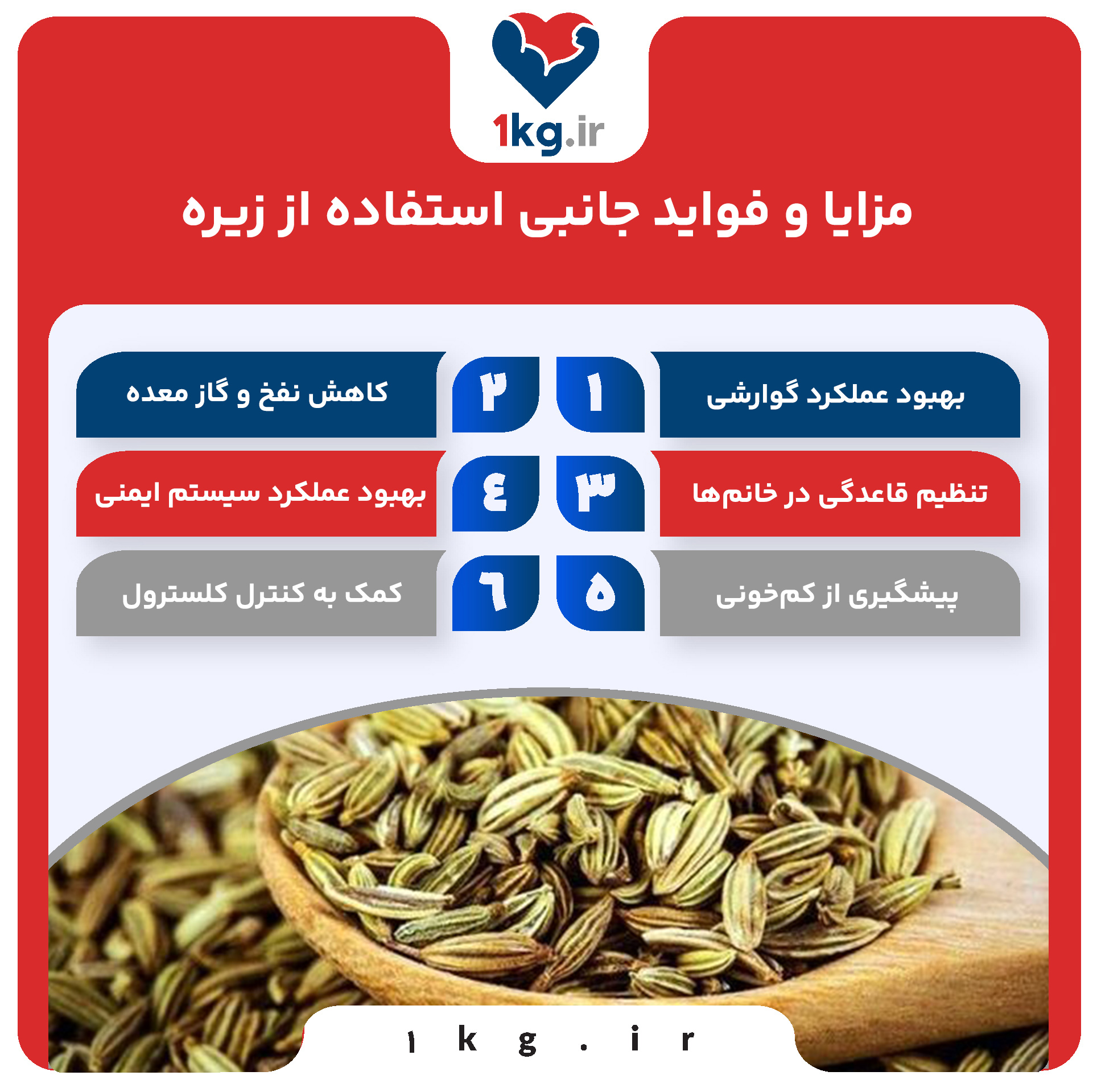 استفاده از زیره برای کاهش وزن | راهنمای کامل + جدول مصرف 28 مزایا و فواید جانبی استفاده از زیره