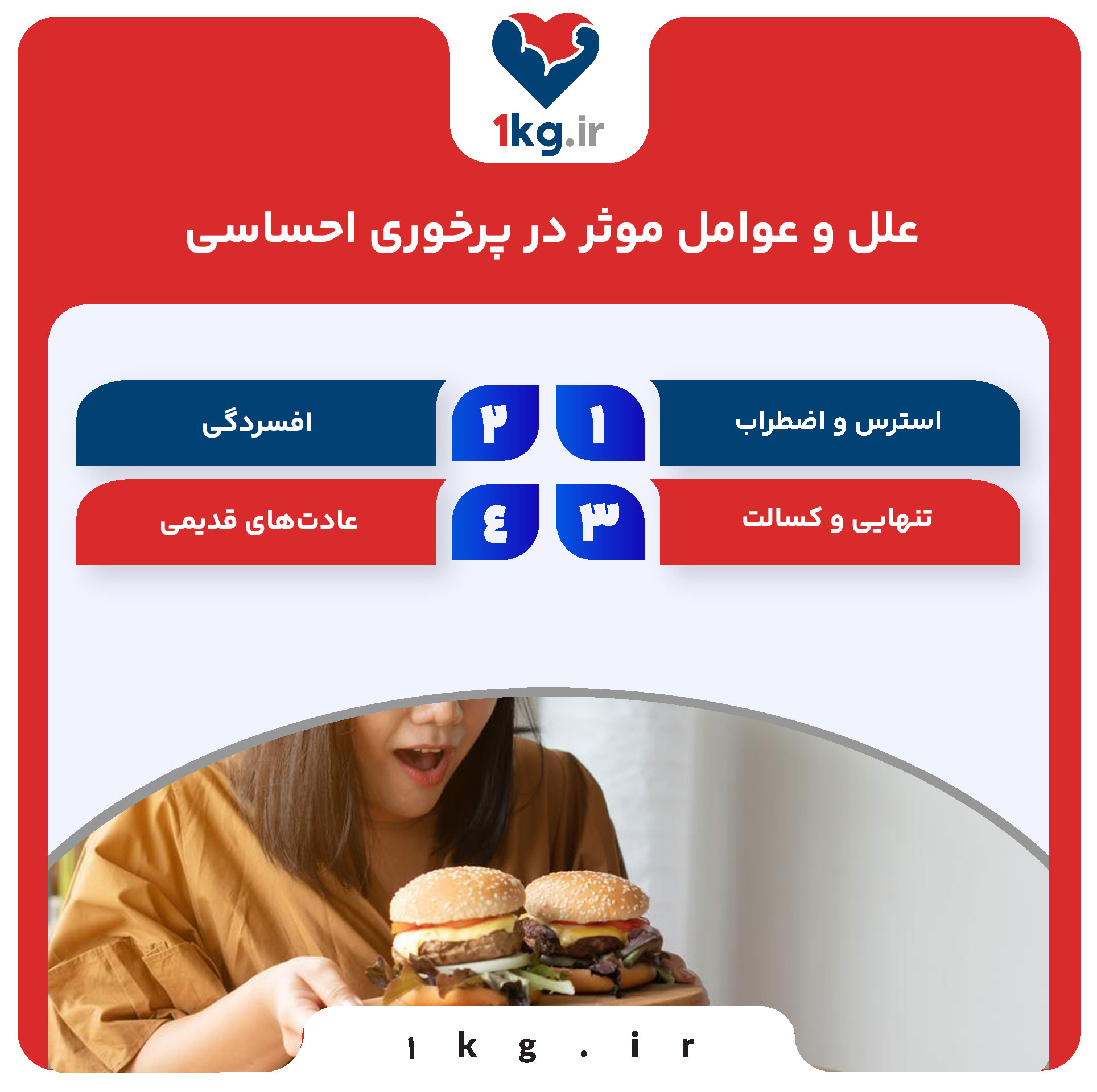 علل و عوامل موثر در پرخوری احساسی