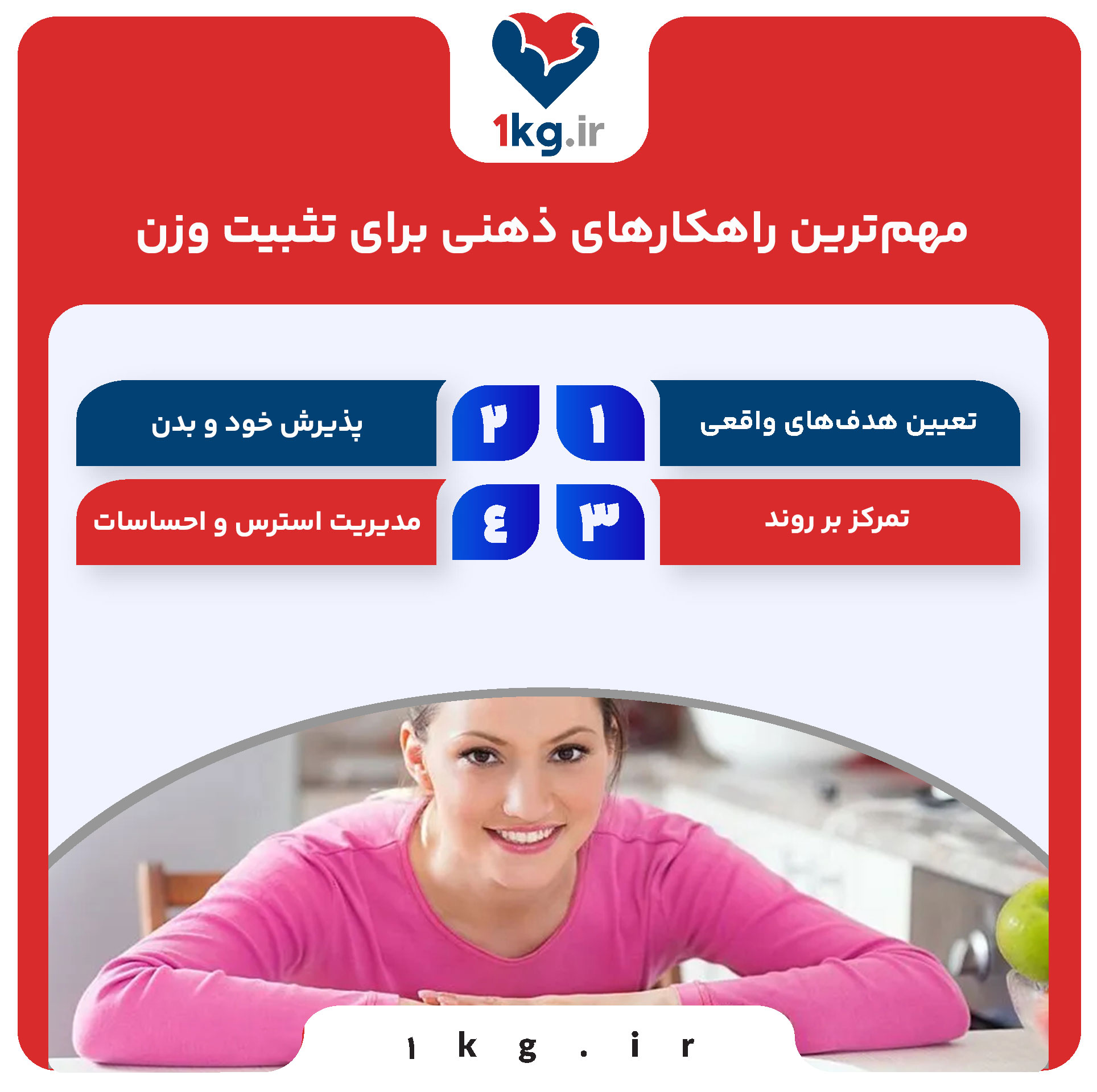 مهم‌ترین راهکارهای ذهنی برای تثبیت وزن