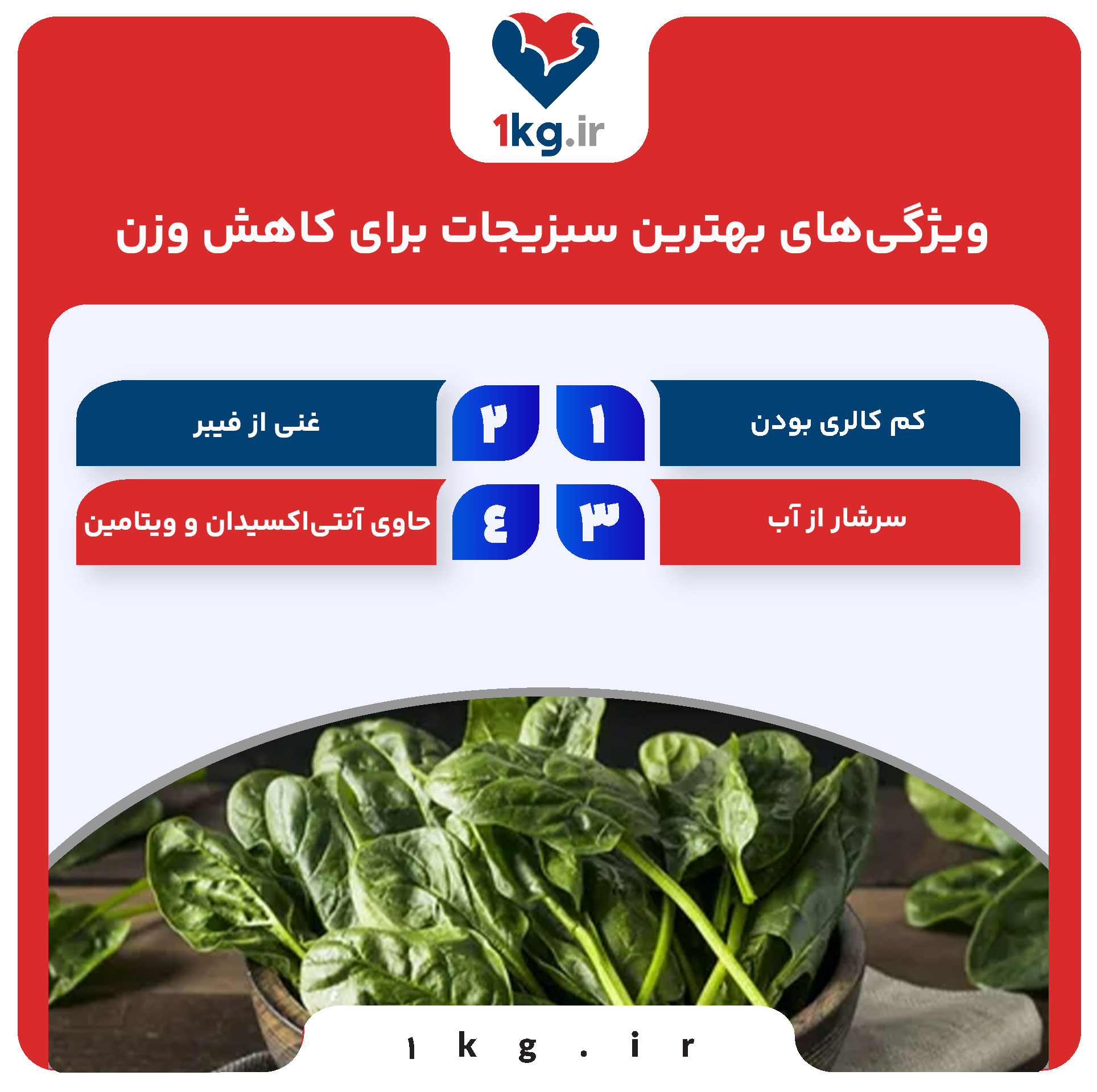 ویژگی‌های بهترین سبزیجات برای کاهش وزن