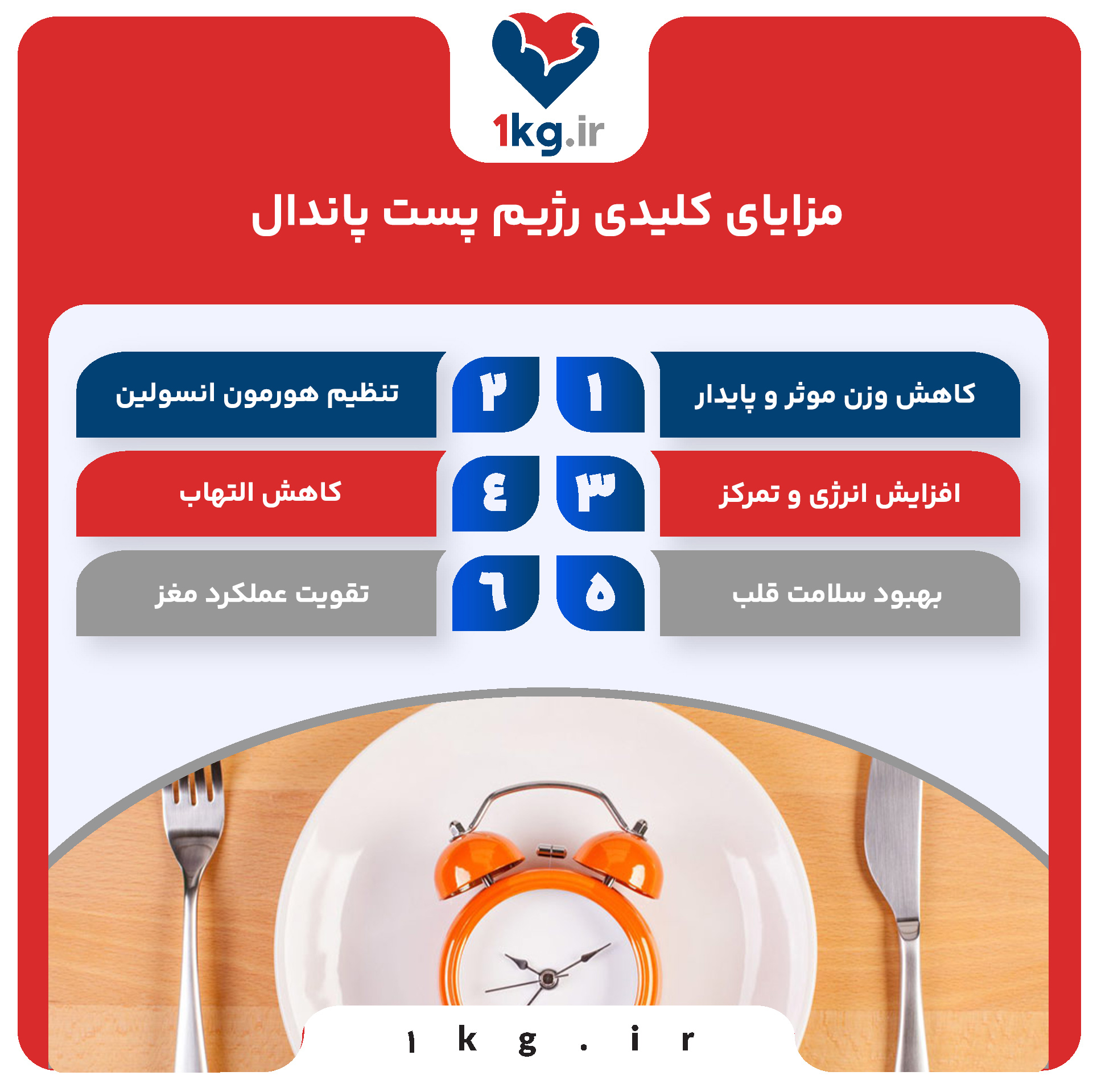 مزایای کلیدی رژیم پست پاندال