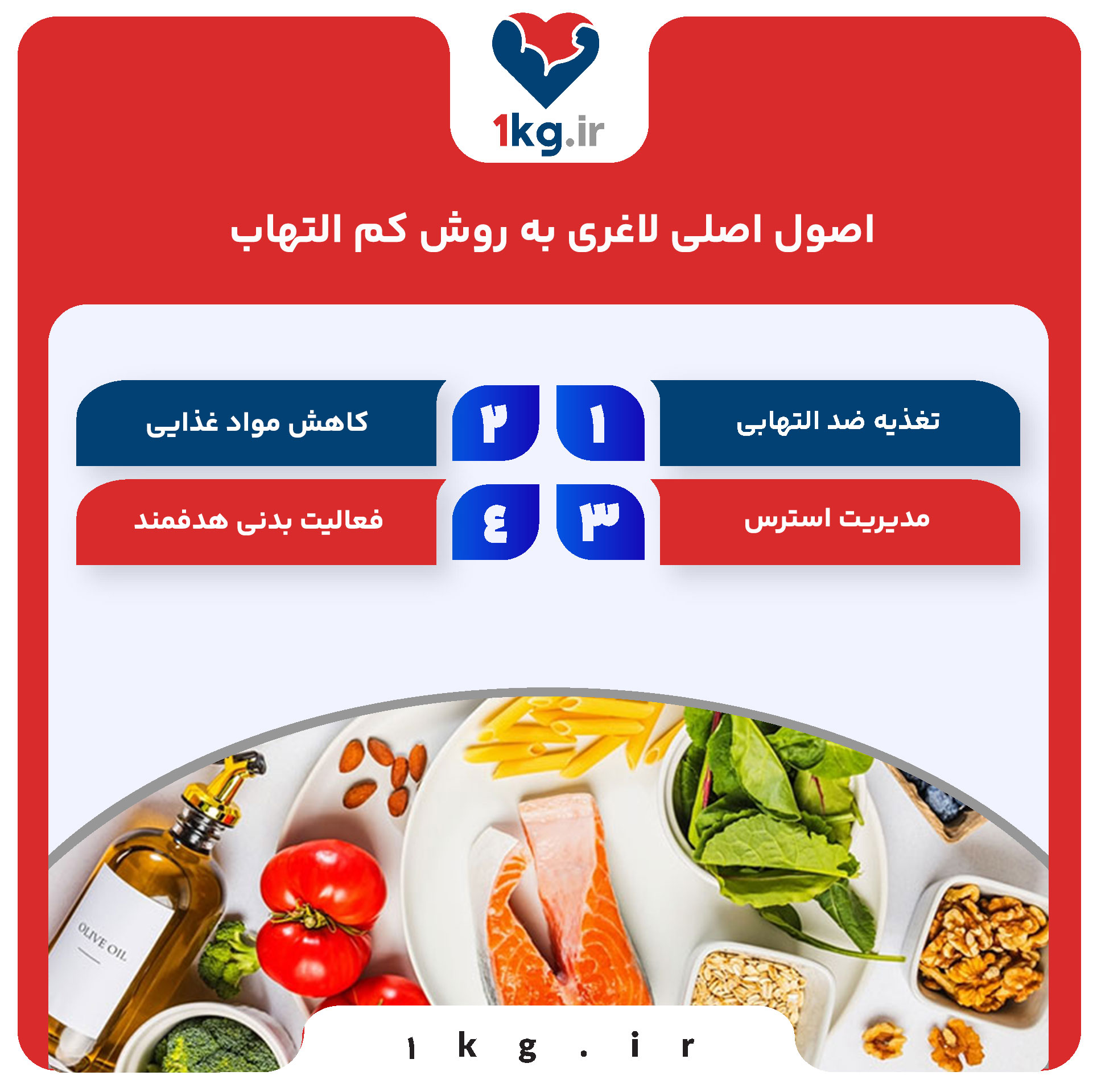 لاغری به روش کم التهاب: راهکاری علمی برای کاهش وزن و سلامت بدن 27 اصول اصلی لاغری به روش کم التهاب