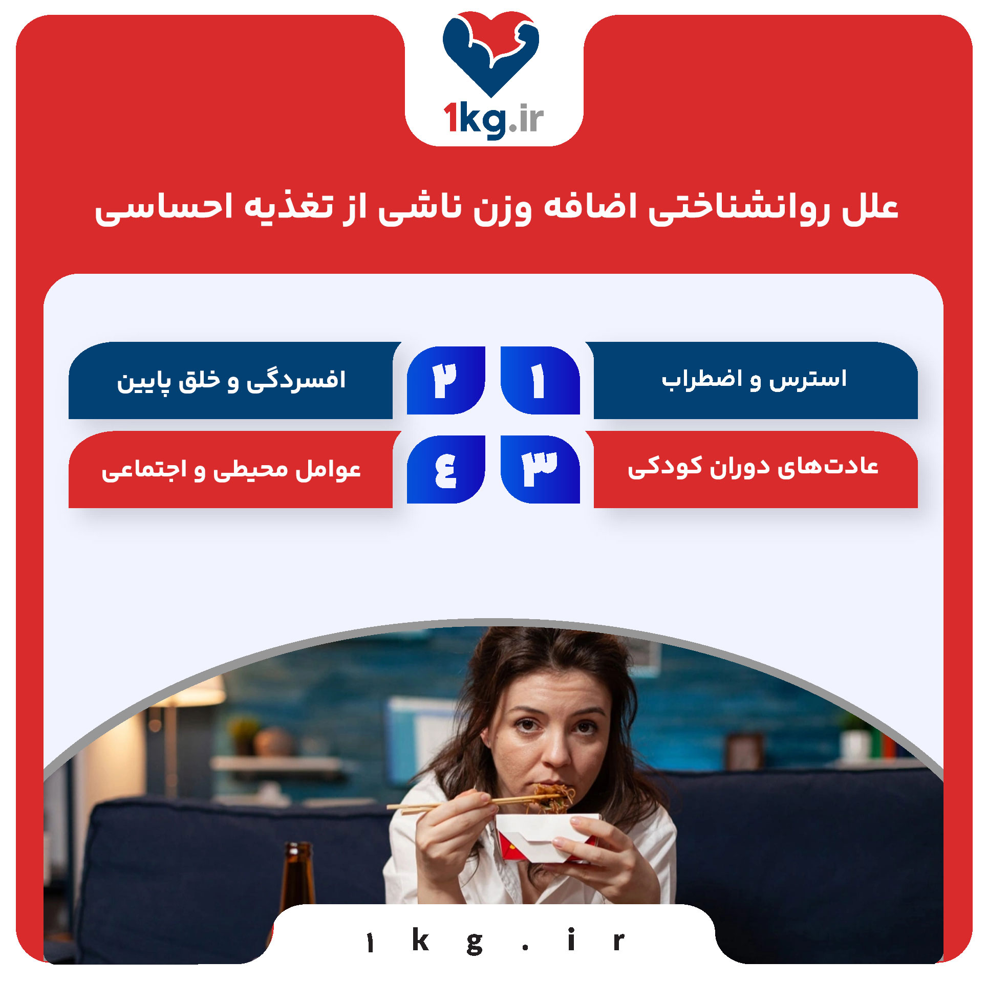 علل روانشناختی اضافه وزن ناشی از تغذیه احساسی