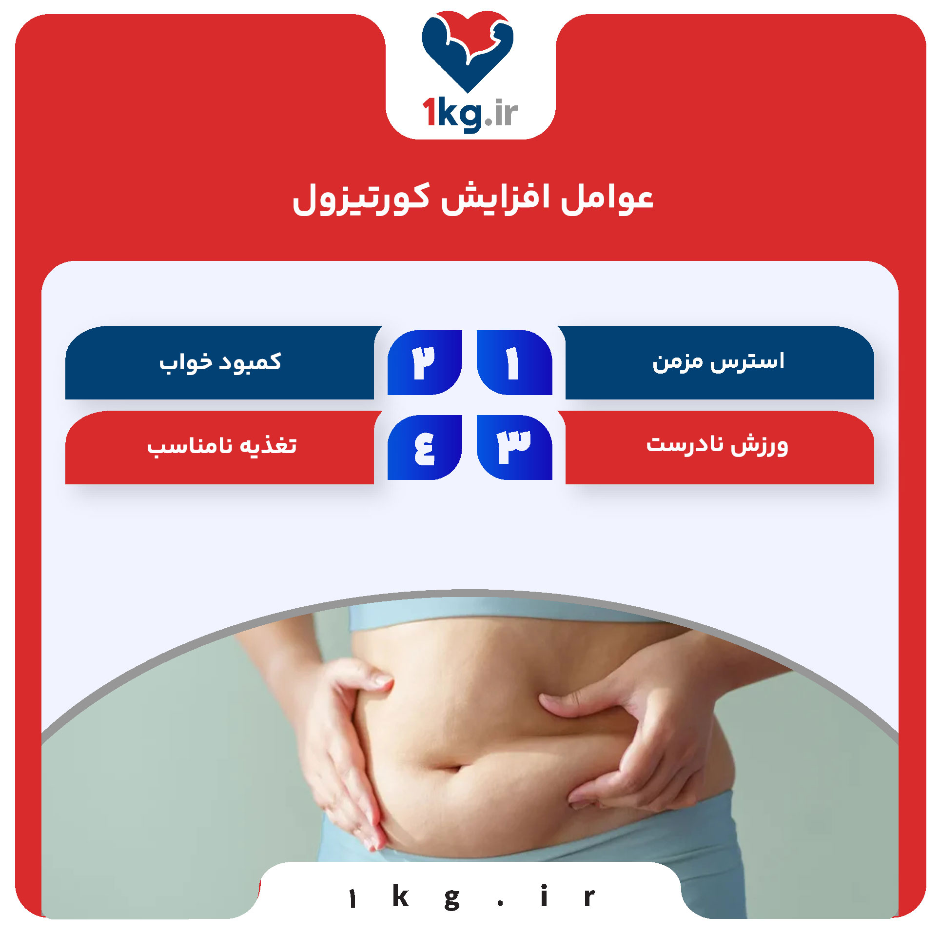 لاغری با مدیریت کورتیزول 27 عوامل افزایش کورتیزول