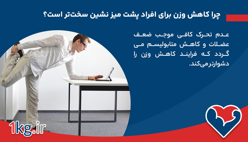 چرا کاهش وزن برای افراد پشت میز نشین سخت‌تر است؟