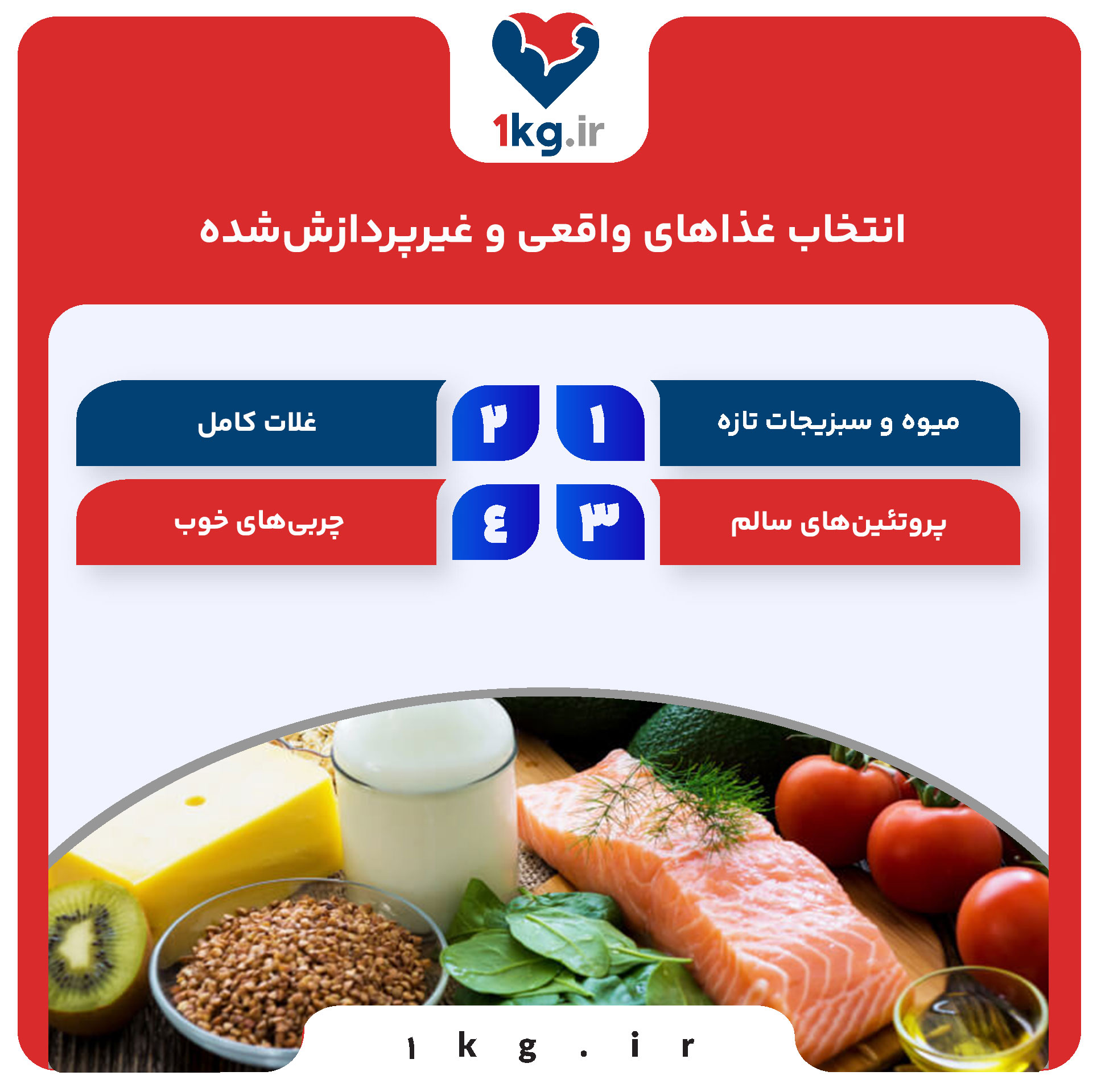 انتخاب غذاهای واقعی و غیرپردازش‌شده