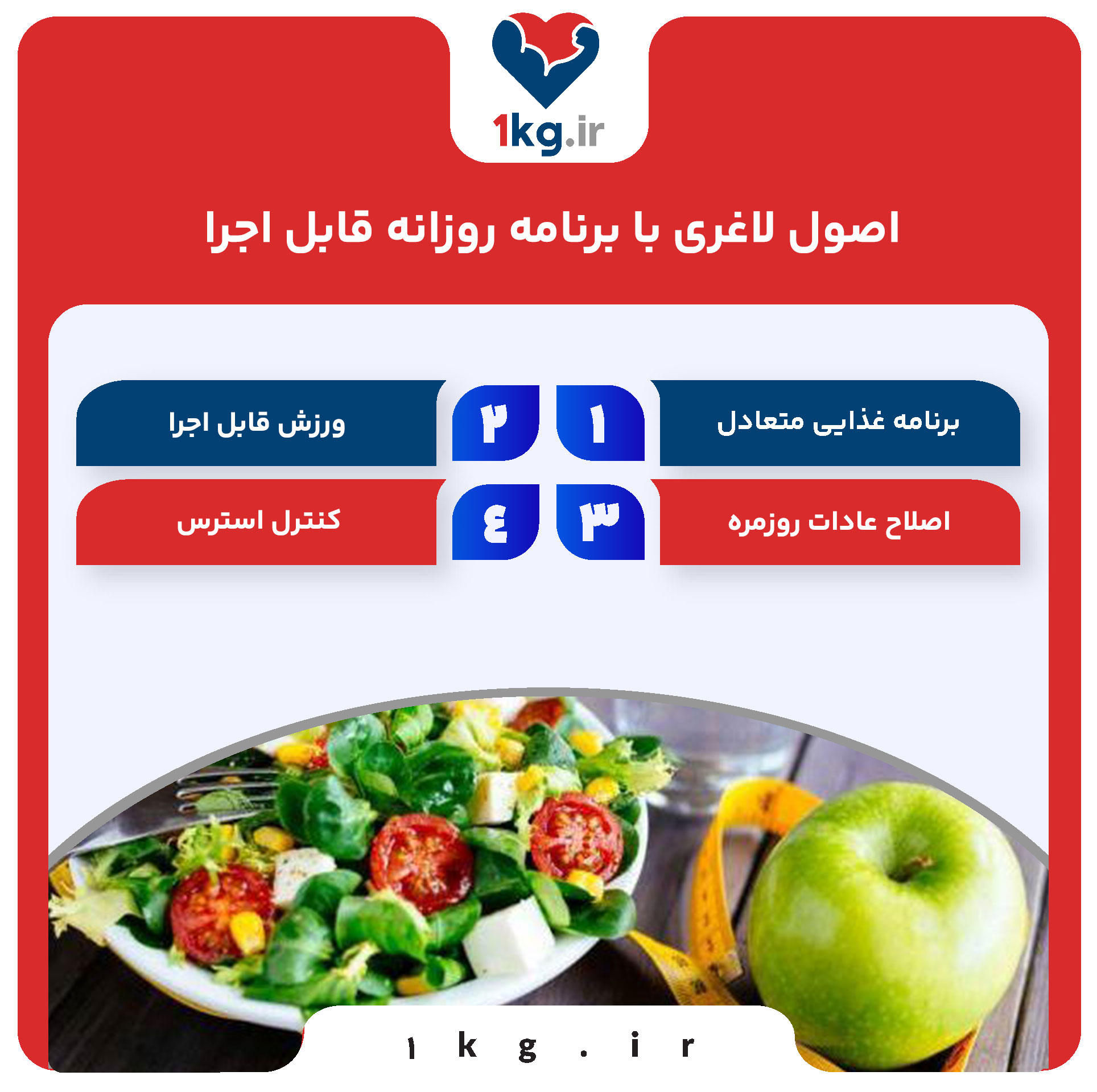 اصول لاغری با برنامه روزانه قابل اجرا