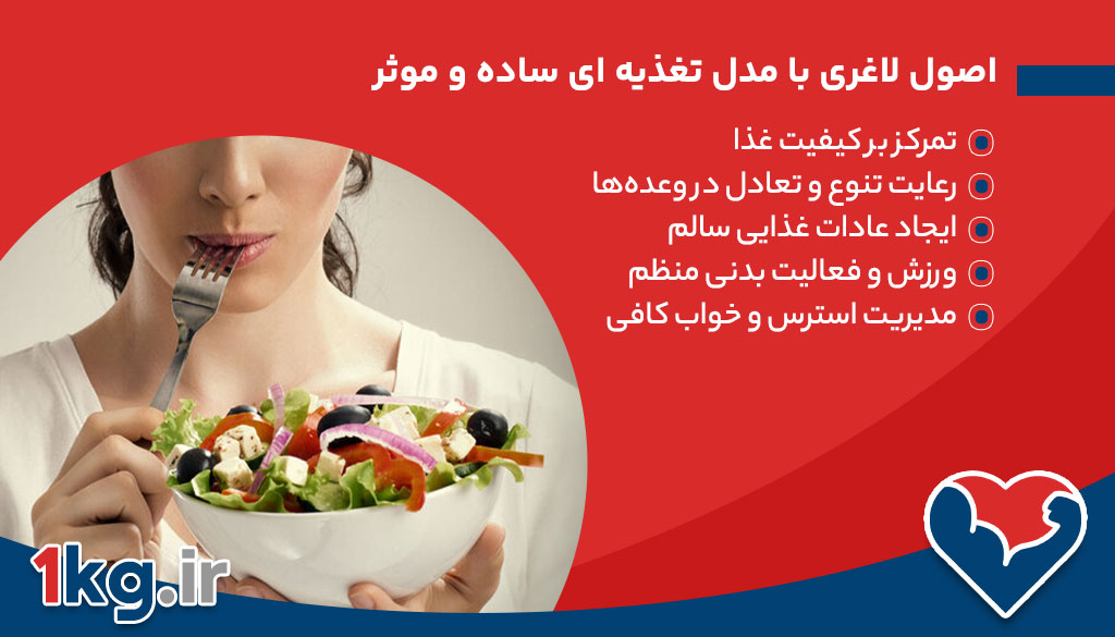 اصول لاغری با مدل تغذیه ای ساده و موثر