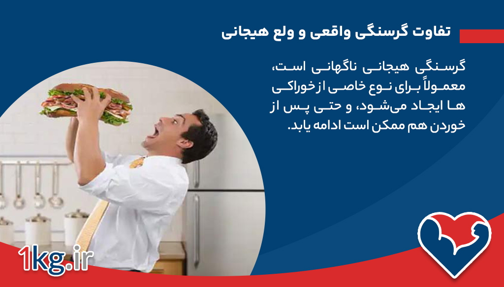 لاغری با کنترل ولع های هیجانی، نگاهی علمی، روانشناختی و کاربردی 26 تفاوت گرسنگی واقعی و ولع هیجانی